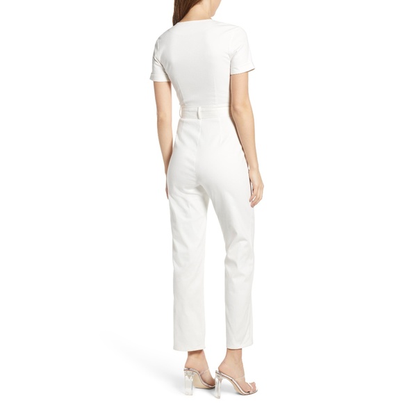 NWT TIGER MIST Phillipa Denim White Jumpsuit #XX9 - Picture 2 of 8